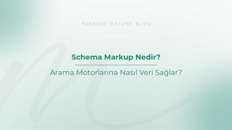 schema markup nedir arama motorlarina nasil veri saglar menekse ozturk